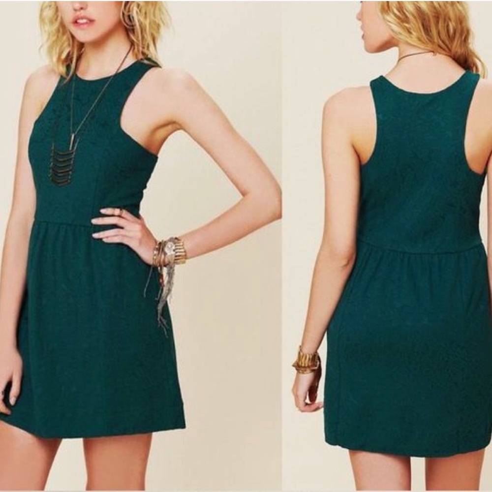 Free People teal green dress